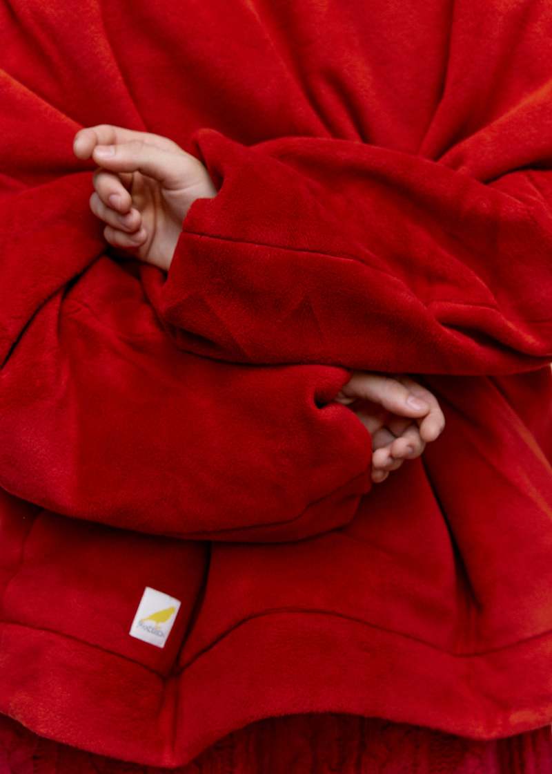 JW ANDERSON Oversized V-Neck Cardigan - Red