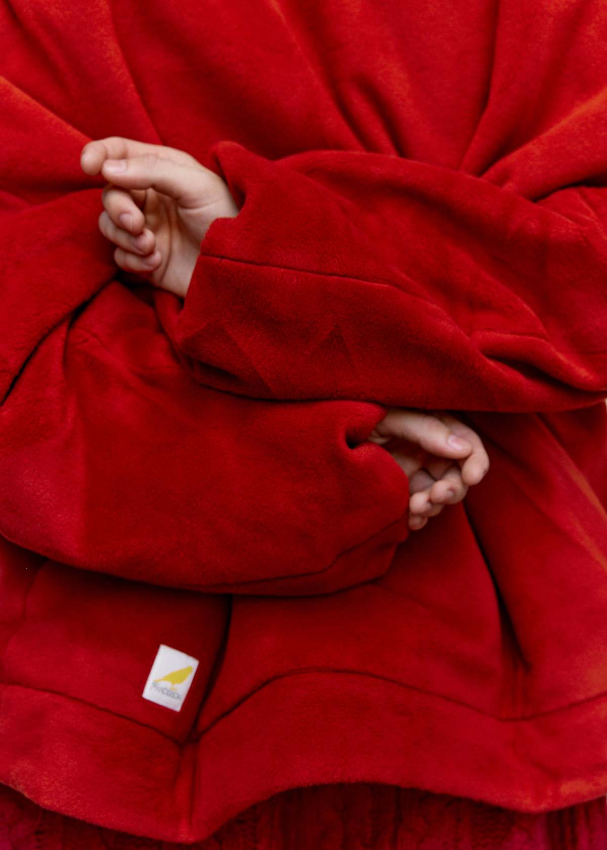 JW ANDERSON Oversized V-Neck Cardigan - Red - Image 4 of 8