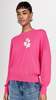 isabel marant etoile Marisans Mixed Cotton Logo Sweater - Orchid - Thumbnail 1