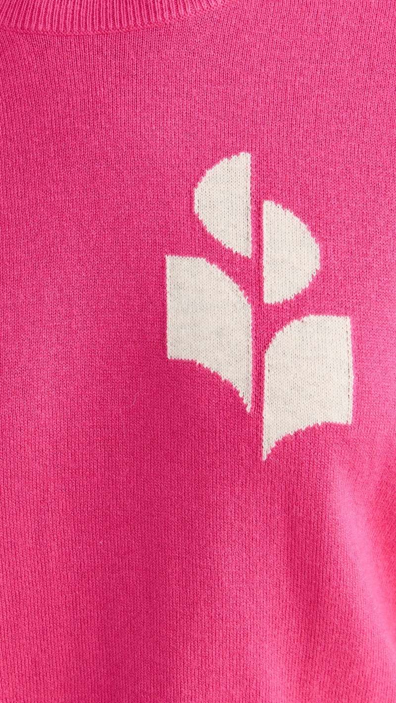 ISABEL MARANT ETOILE ピンクニット isabel marant etoile Marisans Mixed Cotton Logo Sweater