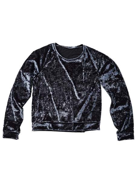 Simone Wild Velvet Raglan Sweater - Navy/Taupe | Garmentory