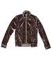 Simone Wild Hammered Velvet Zip Jacket - Rosewood - Thumbnail 1