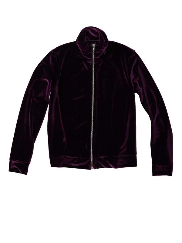Simone Wild Velvet Zip Jacket - Plum