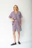 Vintage Striped Lounge Set - Purple - Thumbnail 4