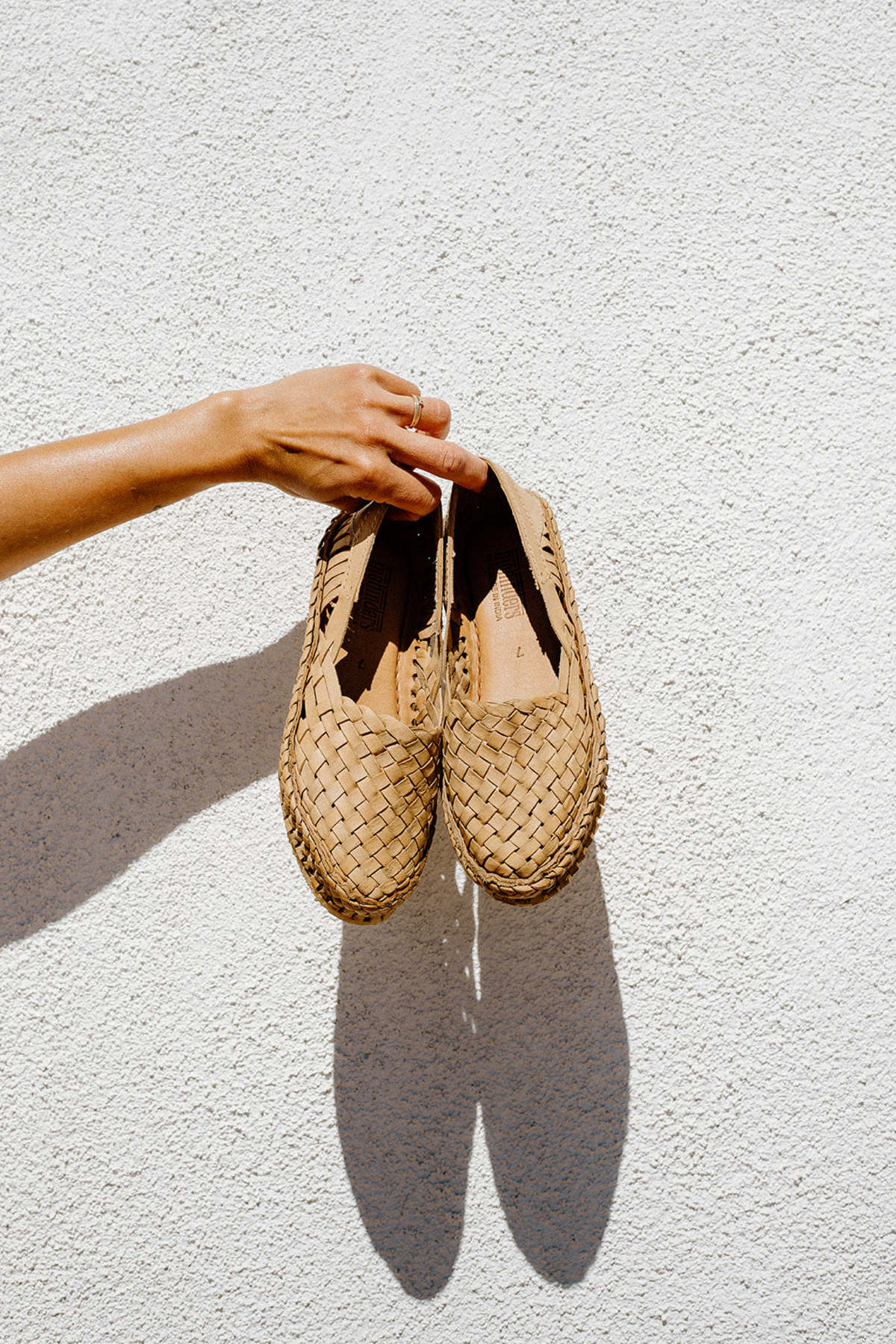 Mohinders Woven Flats in Honey Leather. Handcrafted in India. Men’s size 12 Mohinders Men main image 2