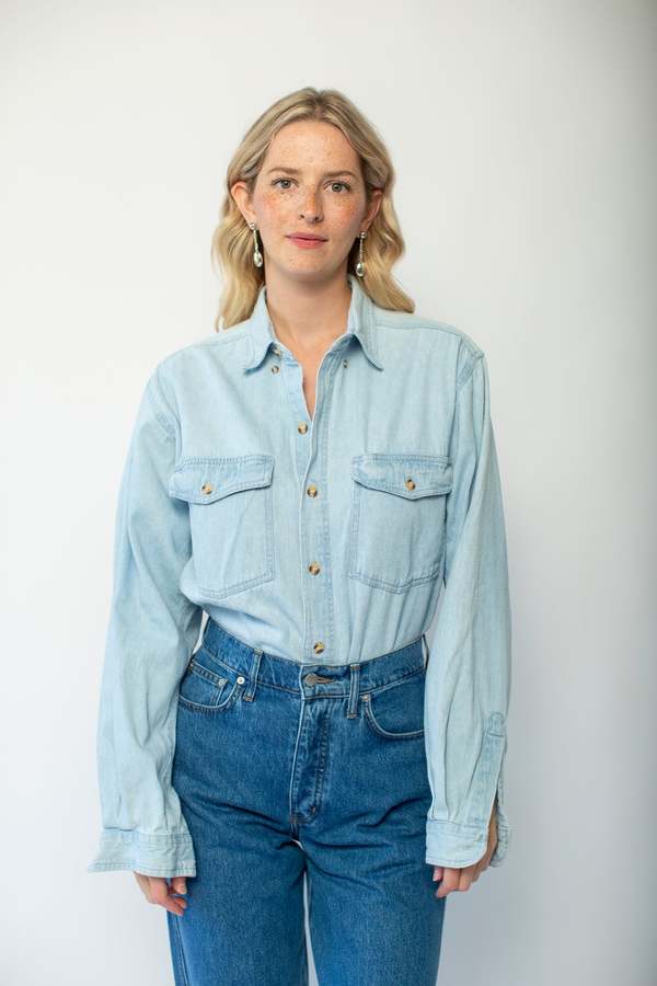 GENTLE FAWN WHITNEY DENIM BUTTON DOWN - LIGHT WASH main image 0