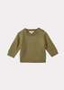 Kids Caramel CHESTER BABY WOOL JUMPER - OLIVE - Thumbnail 1