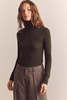 Amente Wool Blend Lightweight Turtleneck - Dark Olive - Thumbnail 6