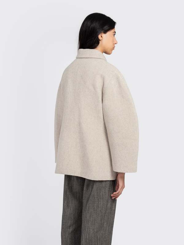 AMOMENTO Hourglass Half Coat - Beige | Garmentory