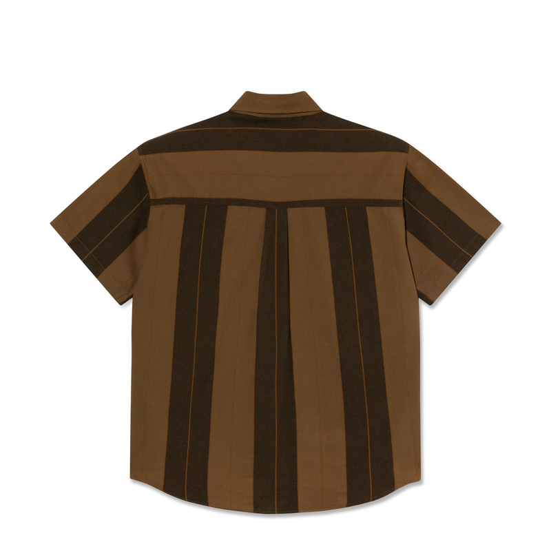 Polar Skate Co. Mitchell Shirt - Brown Block Stripe | Garmentory