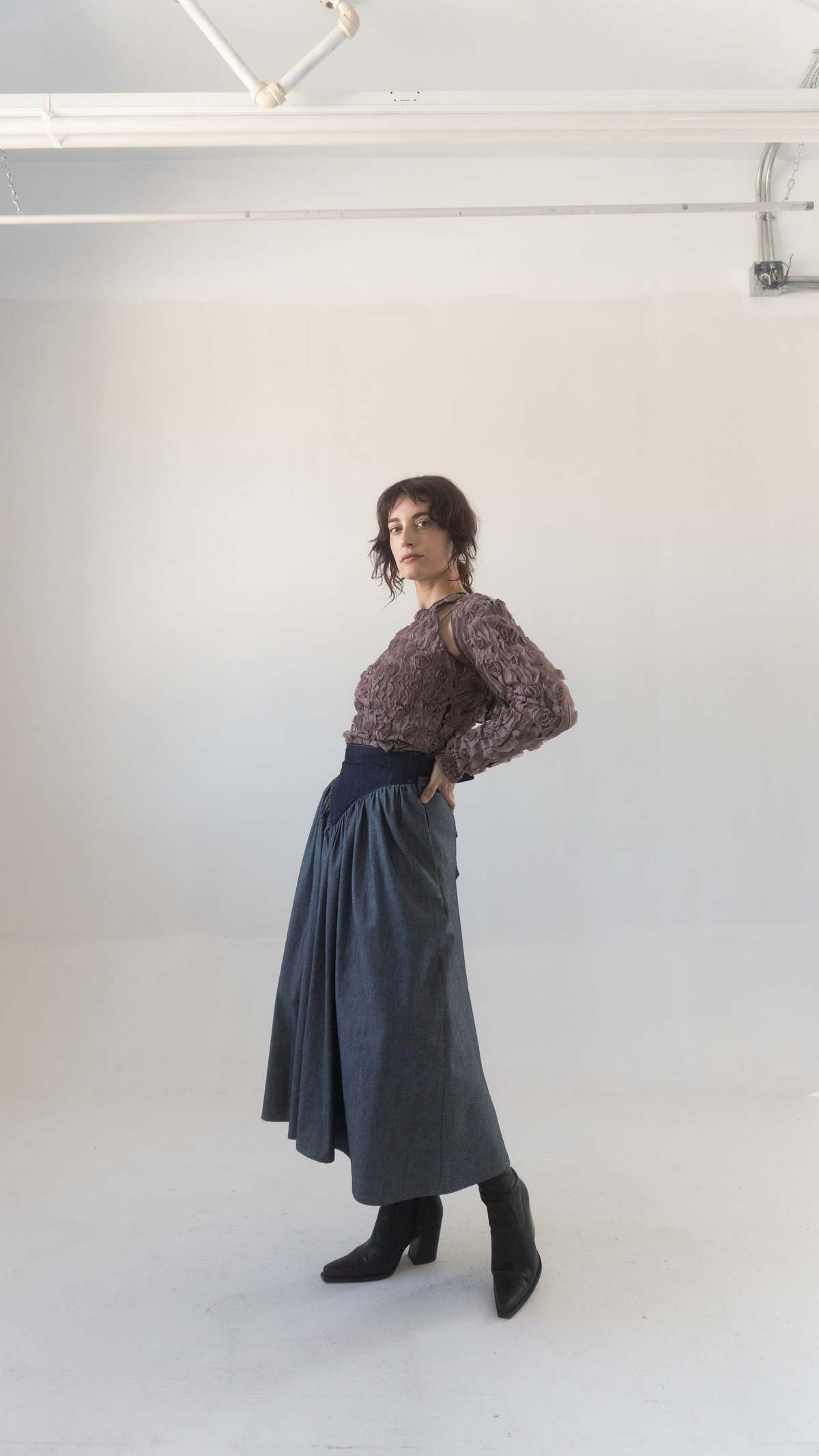 Rightful Owner Rosette Mesh Ballet Set - Gray - Image 2 of 5