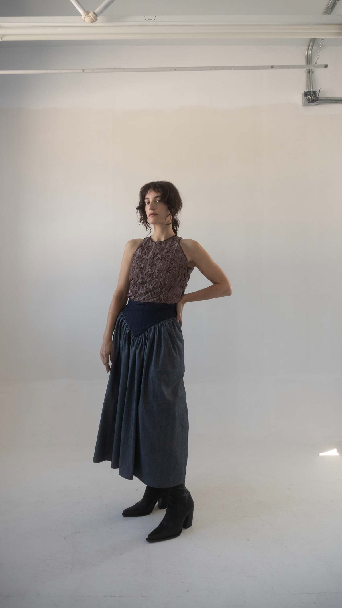 Rightful Owner Rosette Mesh Ballet Set - Gray - Image 4 of 5