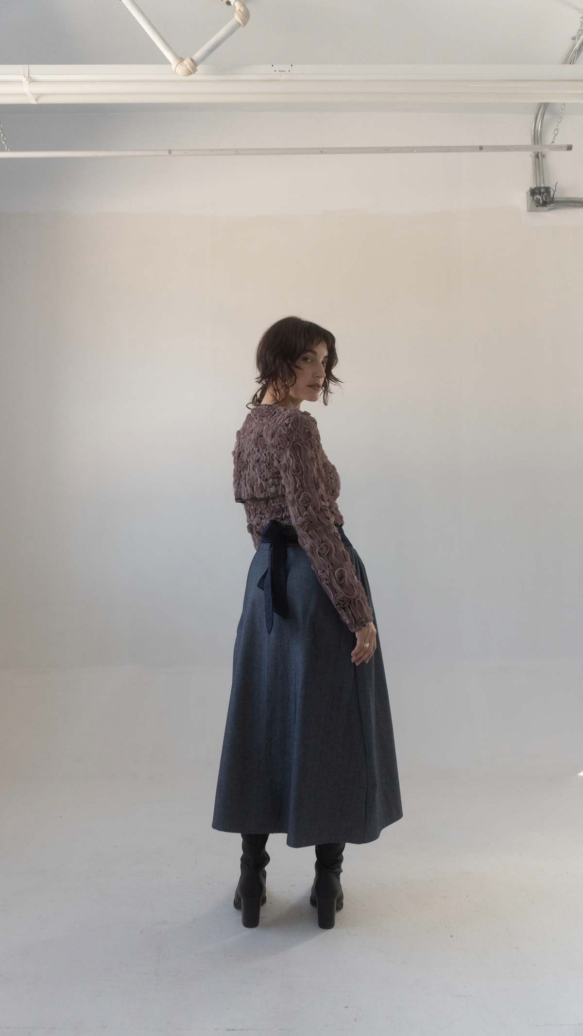 Rightful Owner Rosette Mesh Ballet Set - Gray - Image 5 of 5