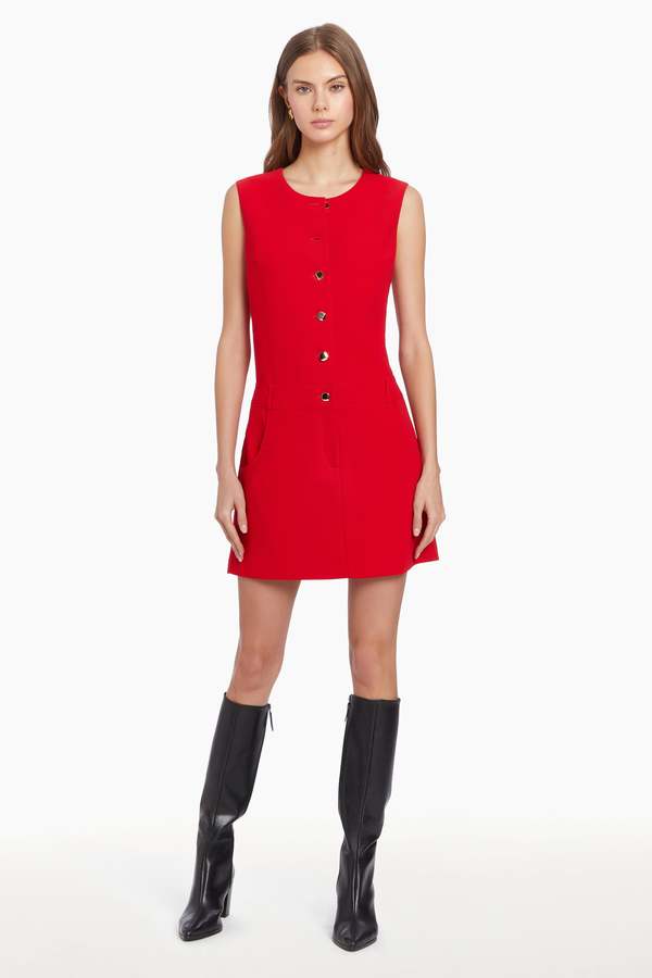 Amanda Uprichard Amanda Uprichard Tori Dress - Ruby Amanda Uprichard Amanda Uprichard Tori Dress - Ruby