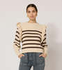 Cleobella Blair Sweater - Cream/Brown - Thumbnail 1