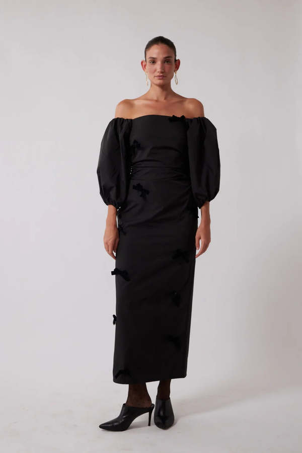 amar midi dress the wolf gang Amar Midi Dress - Butter