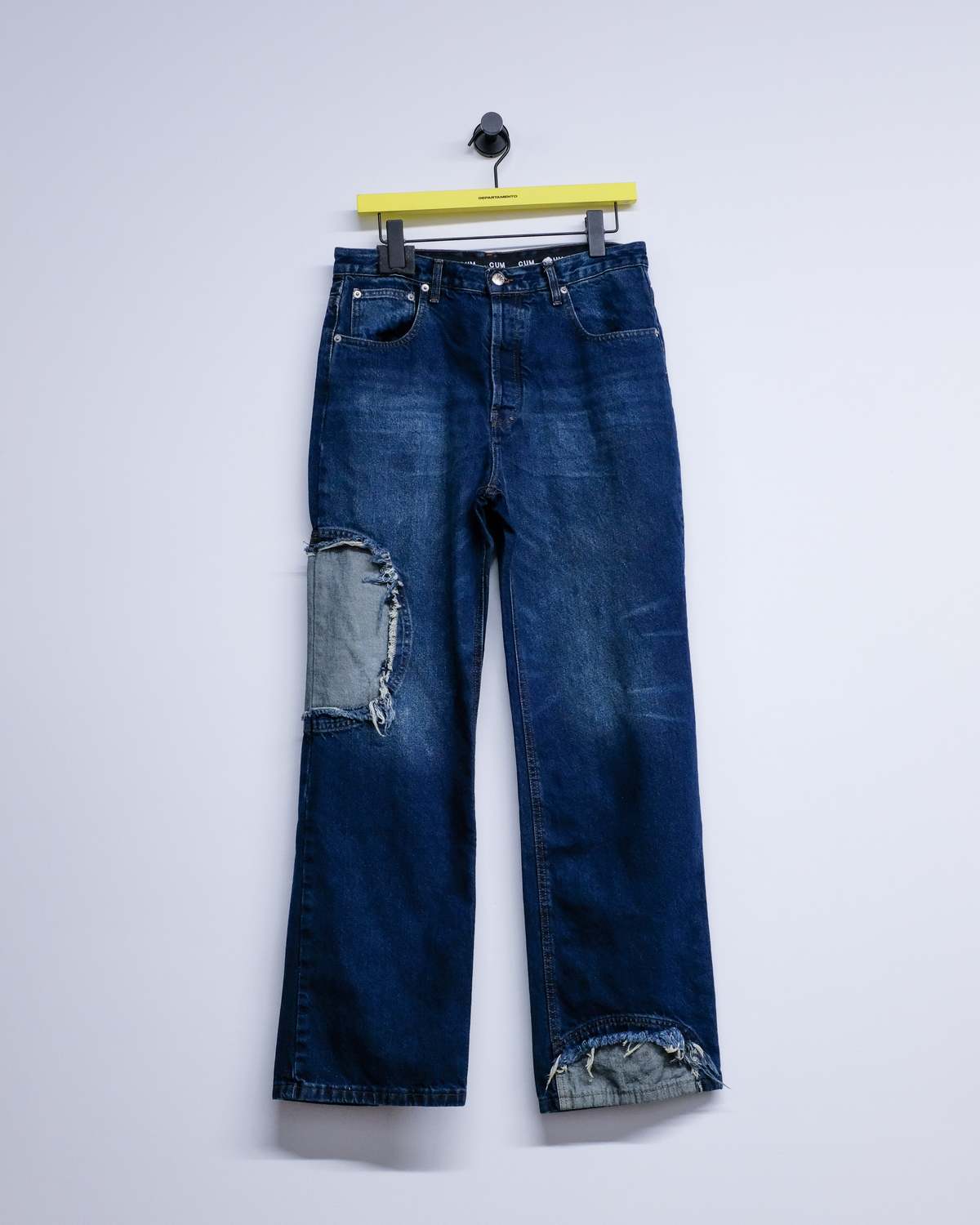 Edward Cuming Circle Window Jean - Mid Blue Wash Denim