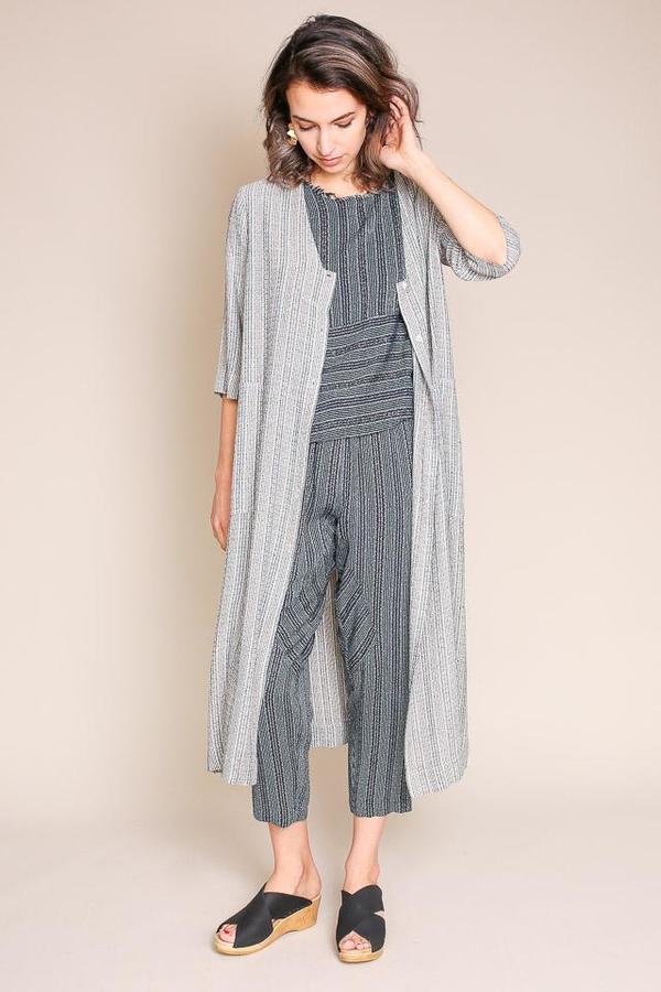 Raquel Allegra Duster Dress - Cream Stripe Raquel Allegra Duster Dress - Cream Stripe