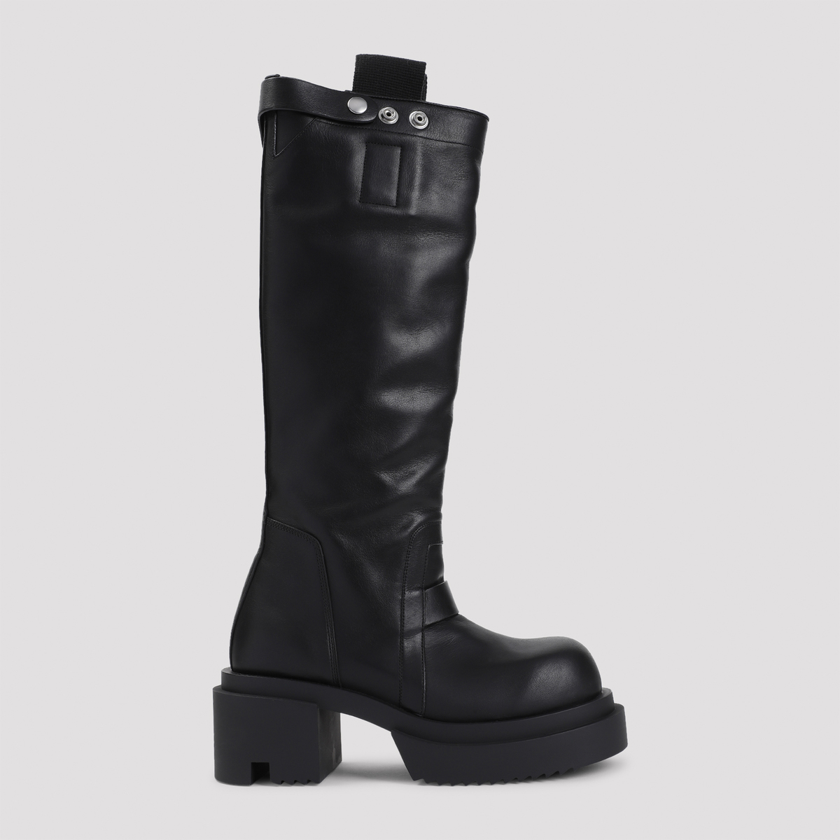 Rick Owens Knee Pull On Bogun Boots - Black | Garmentory