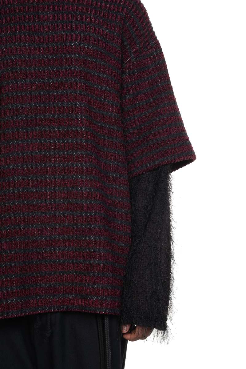 Song for the Mute Double Layered Sleeves Sweater - Wine | Garmentory
