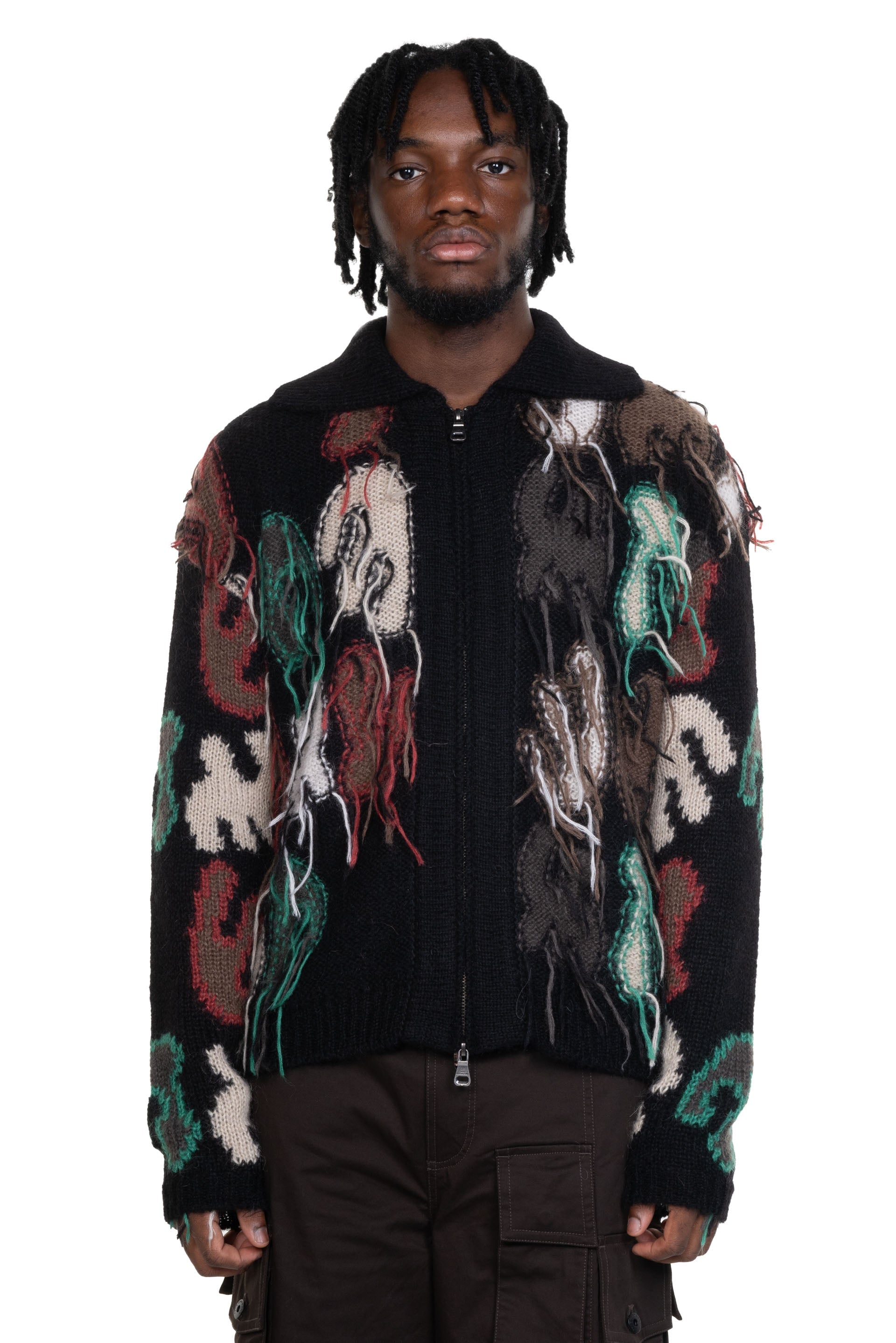 [Andersson Bell] RAINBOW INTARSIA ZIP-UP CARDIGAN★韓国人気 Andersson Bell☆ERAINBOW INTARSIA ZIP-UP CARDIGAN☆早期完売