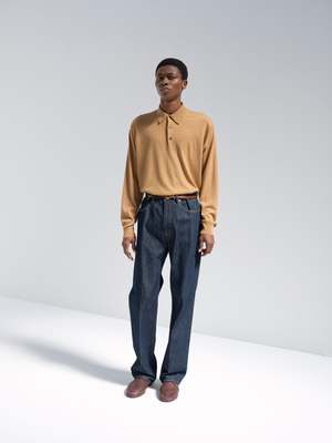 Auralee Hard Twist Denim 5P Pants - Indigo | Garmentory