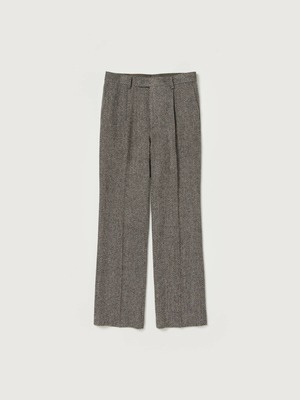 Auralee Lama Shetland Wool Tweed Slacks pants - Khaki Tweed