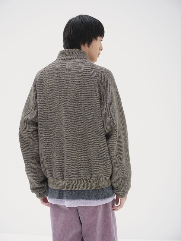 ジャケット・アウター LAMA SHETLAND WOOL TWEED ZIP BLOUSON 5 VRL-J4102_040_02_02d0a6ef-fe97