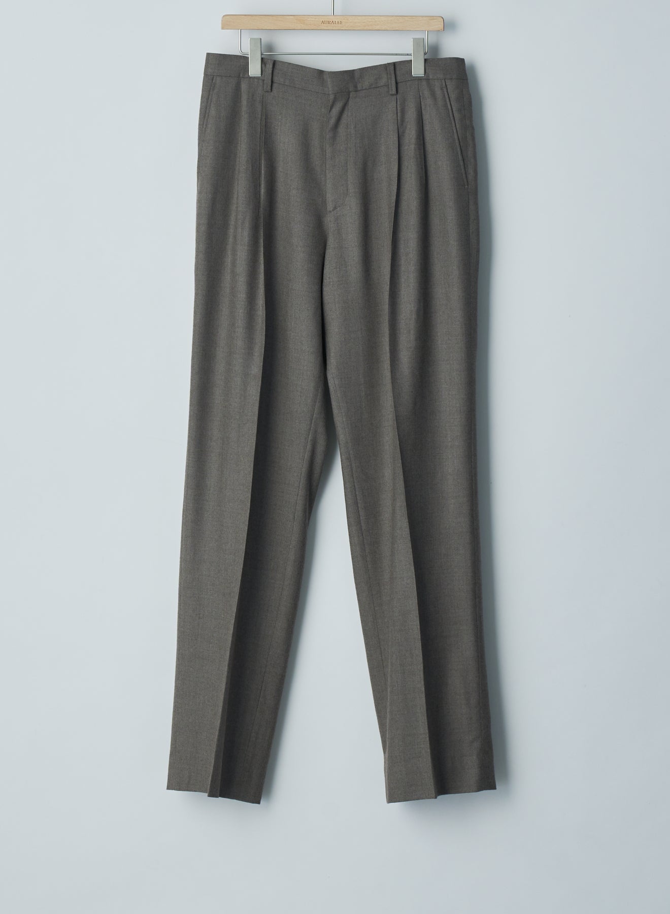 Auralee Super Light Wool Slacks pants - Brown | Garmentory