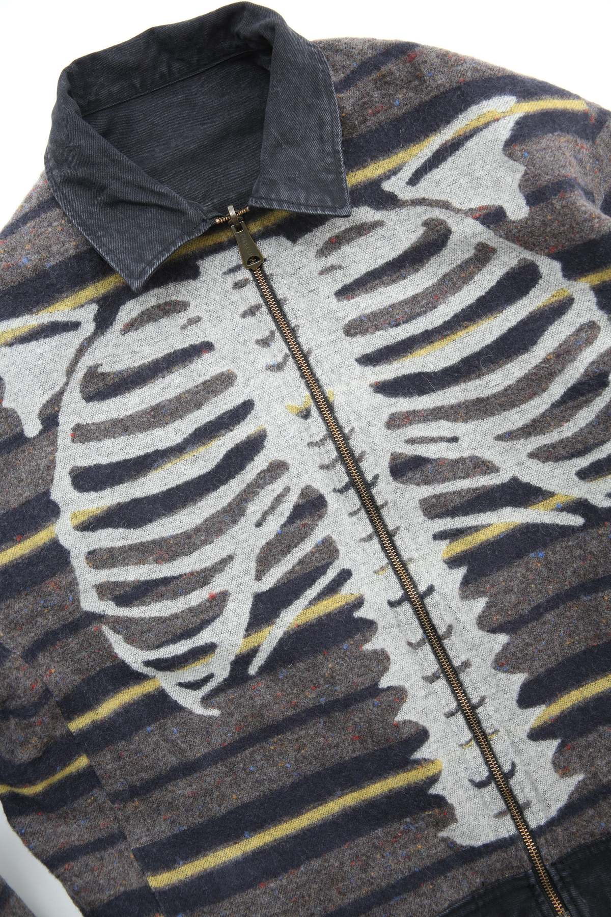 Kapital 14oz Denim Bone Lining Reversible Zip-Up Work Jacket