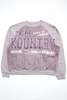 Kapital Knit x Fur Grizzly Crewneck - 'Em Kountry/Light Purple - Thumbnail 1