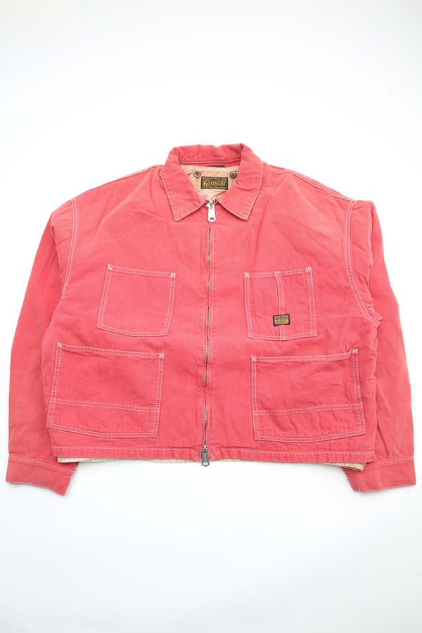 Kapital Canvas Coverall Linend Drizzler jacket - California Red