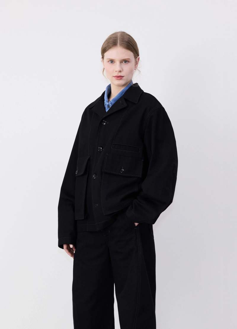 LEMAIRE ルメールBOXY JACKET BLACK 46 4月16日まで 正規取扱店】LEMAIRE BOXY JACKET BLACK (ルメール) - THE PARK
