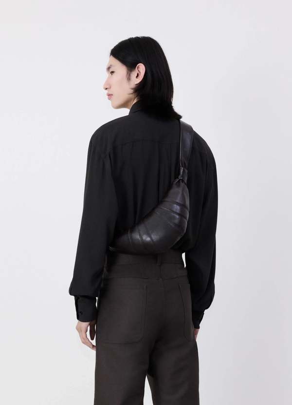 Lemaire Small Croissant Bag - Dark Chocolate | Garmentory