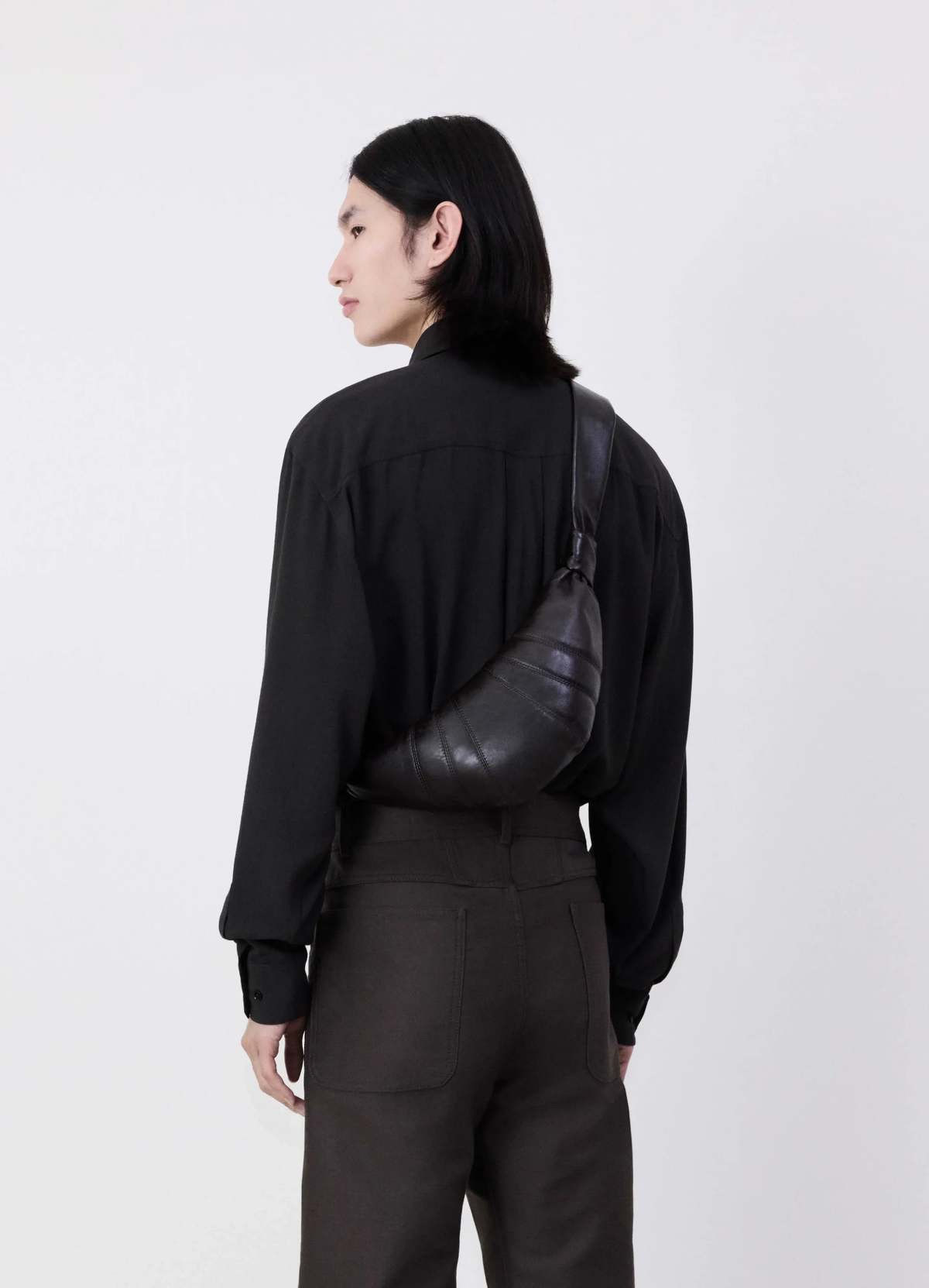 Lemaire Small Croissant Bag - Dark Chocolate | Garmentory