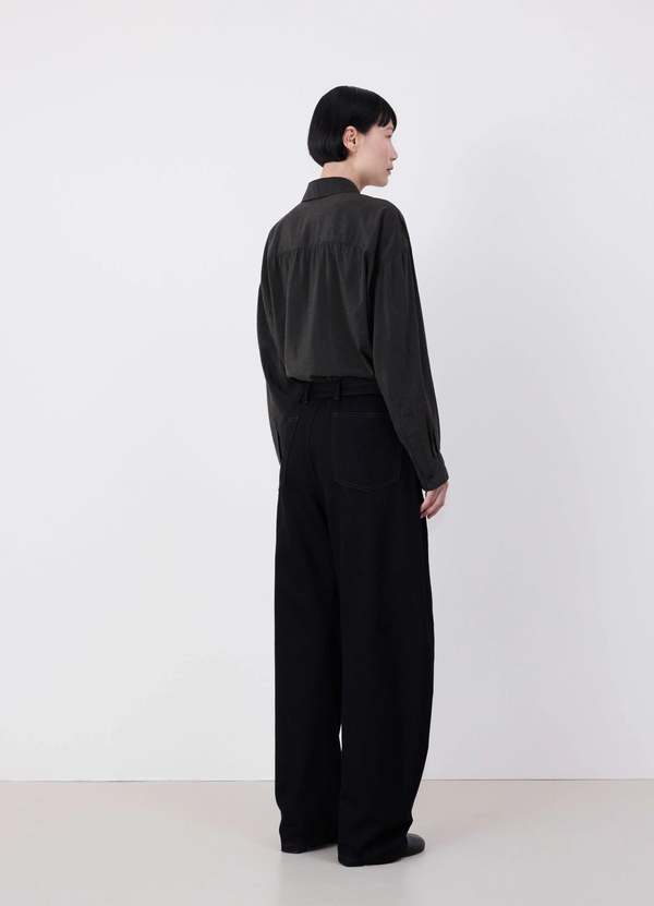 Lemaire Twisted Belted Pants - Black | Garmentory
