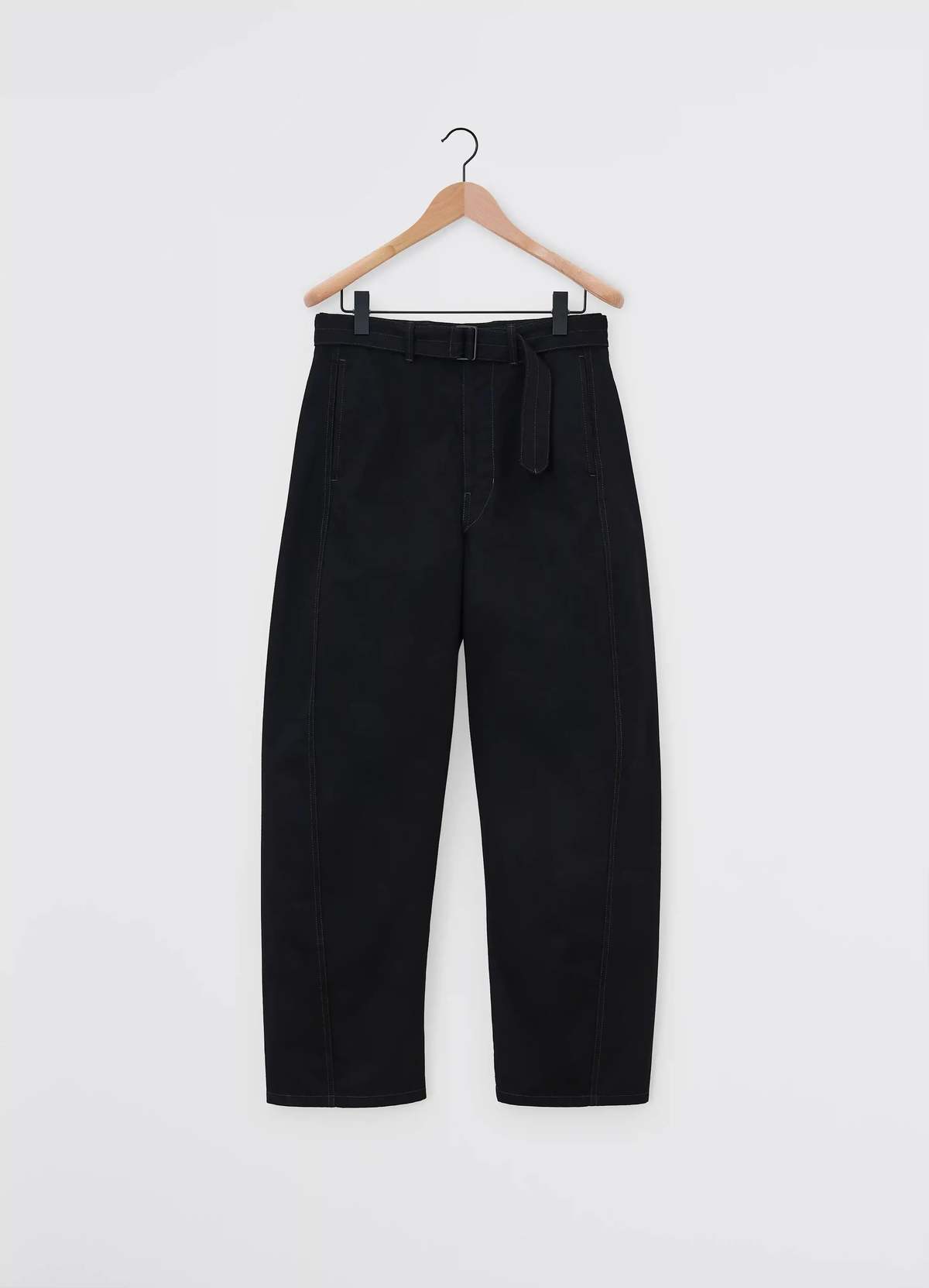 Lemaire Twisted Belted Pants - Black | Garmentory