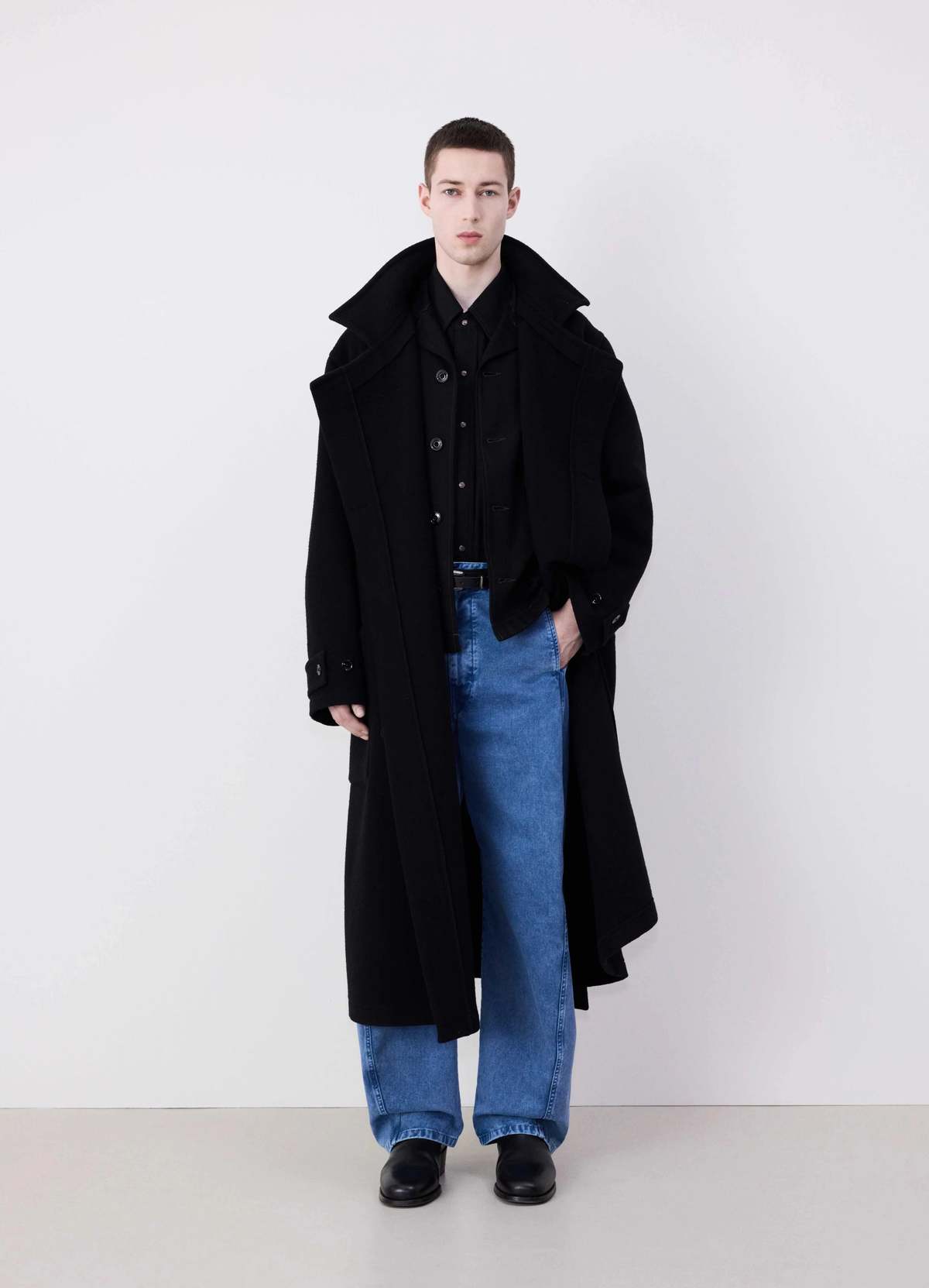 美品 LEMAIRE wrap coat black M Lemaire-Wrap-Coat---Black-