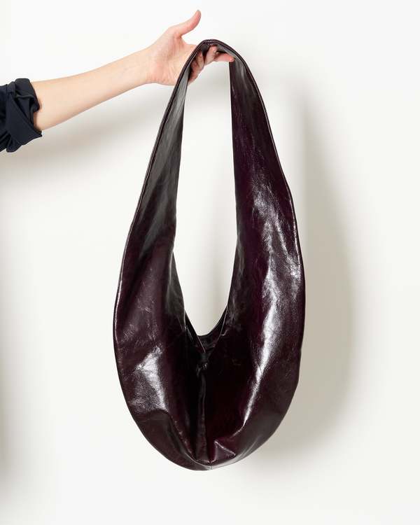 Gabriela Coll Garments No. 250 Crossed Leather Bag - Aubergine