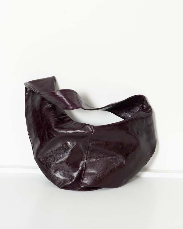 Gabriela Coll Garments No. 250 Crossed Leather Bag - Aubergine