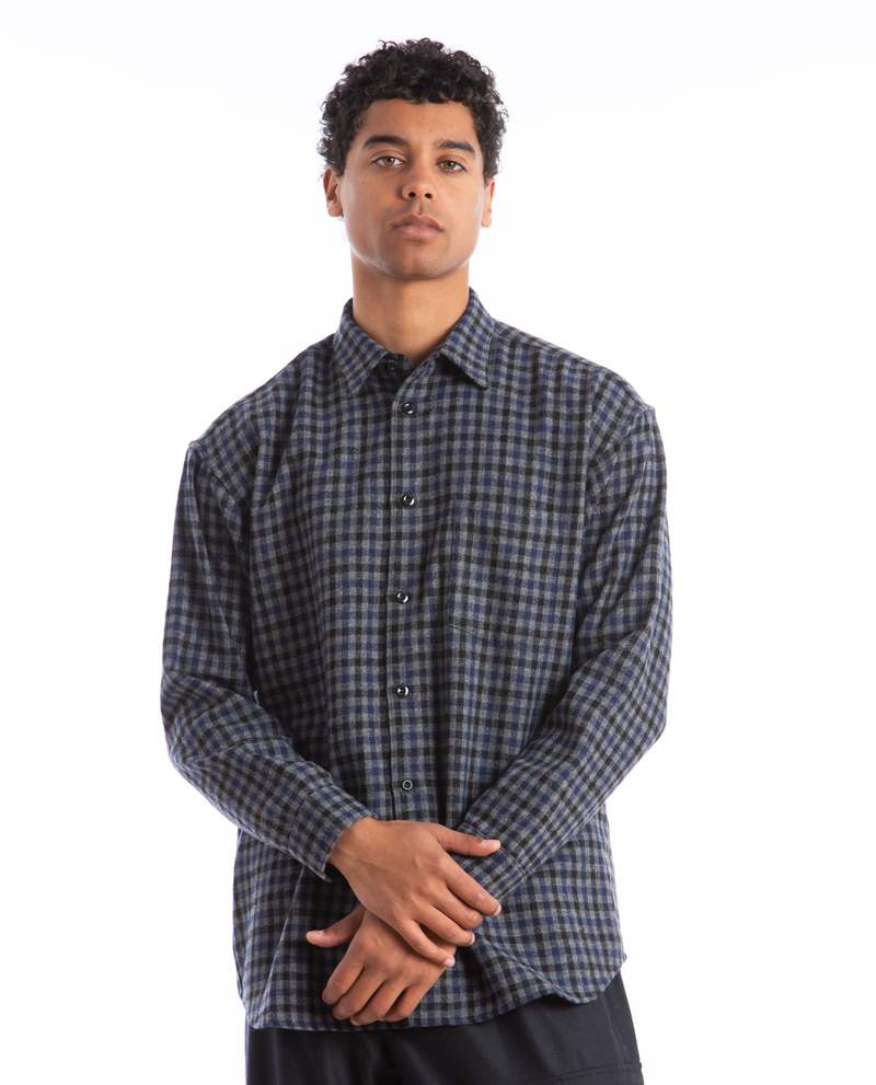 Monitaly Garson Shirt - Dark Blue | Garmentory