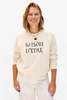 Clare V. Sweatshirt - Cream/Black Raison D'Etre Embroidery - Thumbnail 2