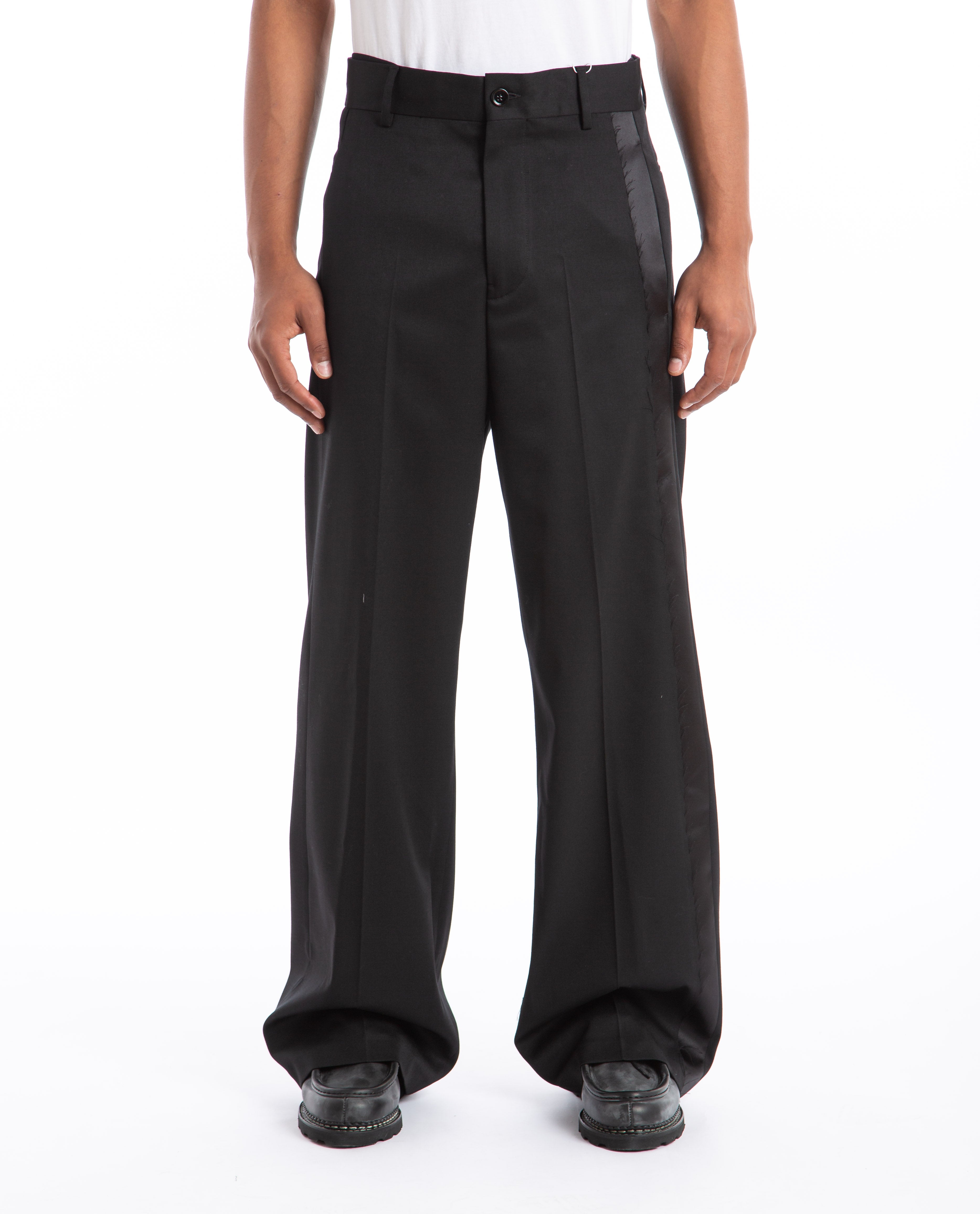 Maison Margiela Satin Trim Pants | Garmentory