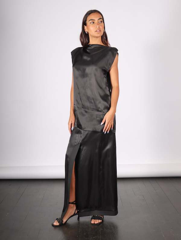 MM6 Maison Margiela Zipper Top - Black | Garmentory