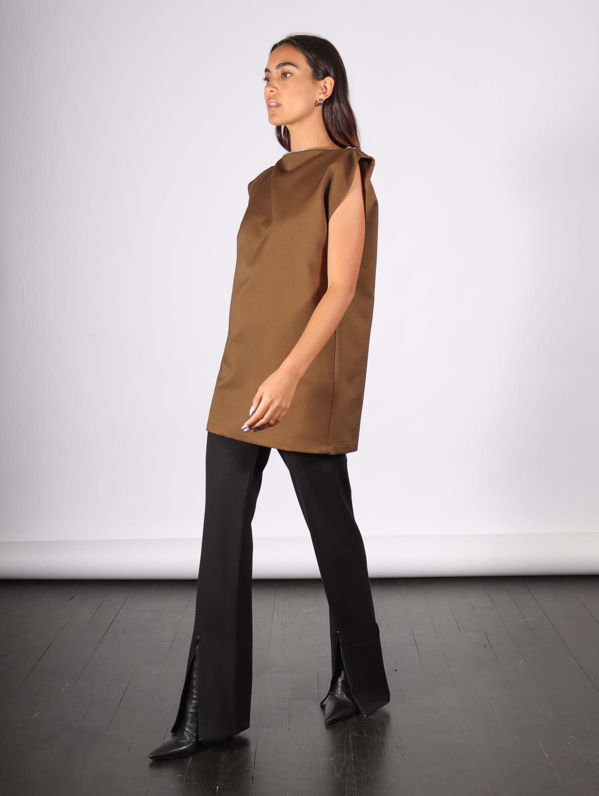 MM6 Maison Margiela Zipper Top - Khaki | Garmentory