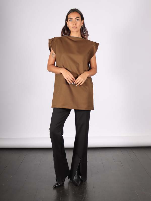 MM6 Maison Margiela トップス MM6 Maison Margiela Zipper Top - Khaki | Garmentory