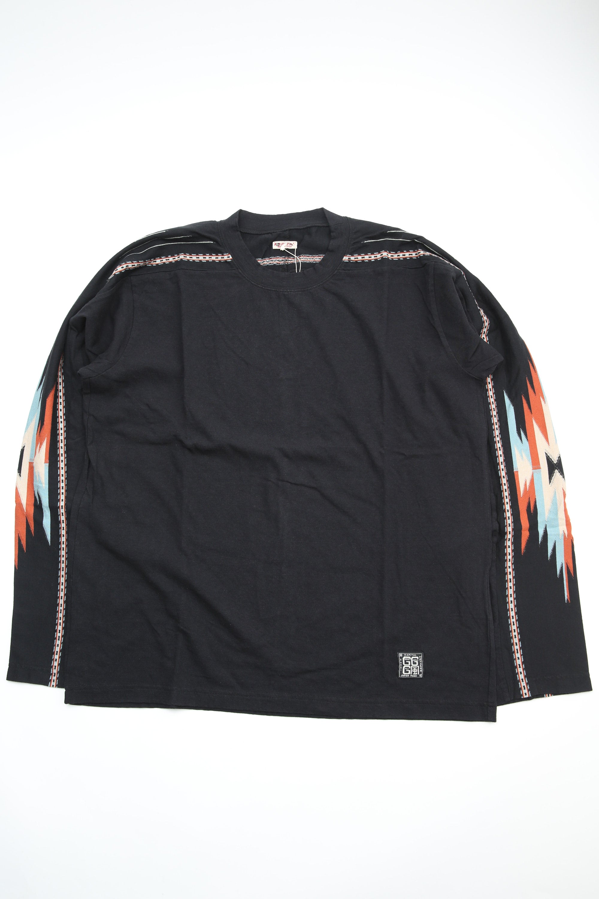 Kapital Ortega Jersey Football L/S Tee - Black | Garmentory