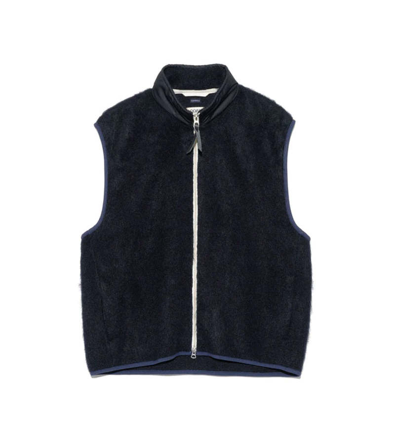 Nanamica Zip-Up Mohair Vest - Navy | Garmentory