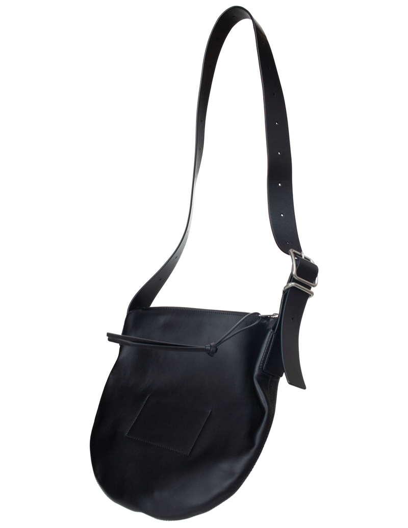 Jil Sander Moon Medium leather bag - Black | Garmentory
