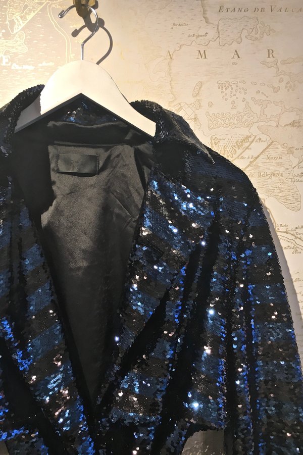 RtA 'Maxwell' Sequin Striped Trench RtA 'Maxwell' Sequin Striped Trench